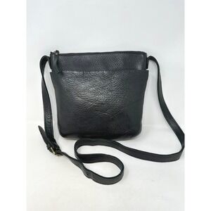 Lifetime Leather Sling Crossbody Black‎ Minimalist Full Grain